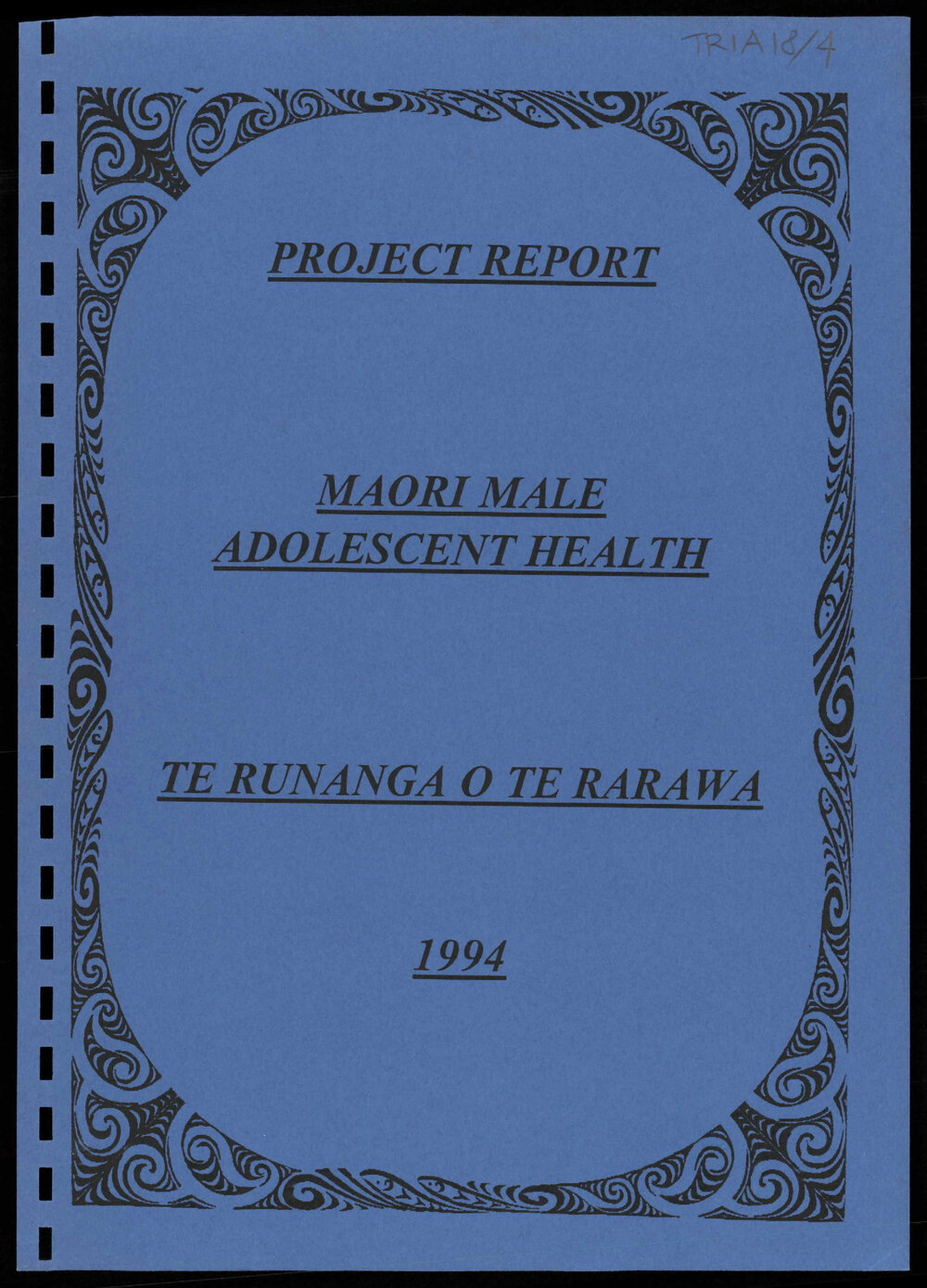 Project Report - Māori Male Adolescent Health - Te Rūnanga o Te Rarawa