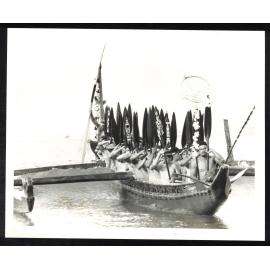 Kaihoe salute onboard Tinana Waka