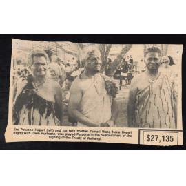 Image of re-enactment of signing of the Treaty of Waitangi